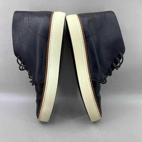 COS Chukka Boots Men Size 11.5 Black Leather Ankle Casual Comfort Lace Shoes